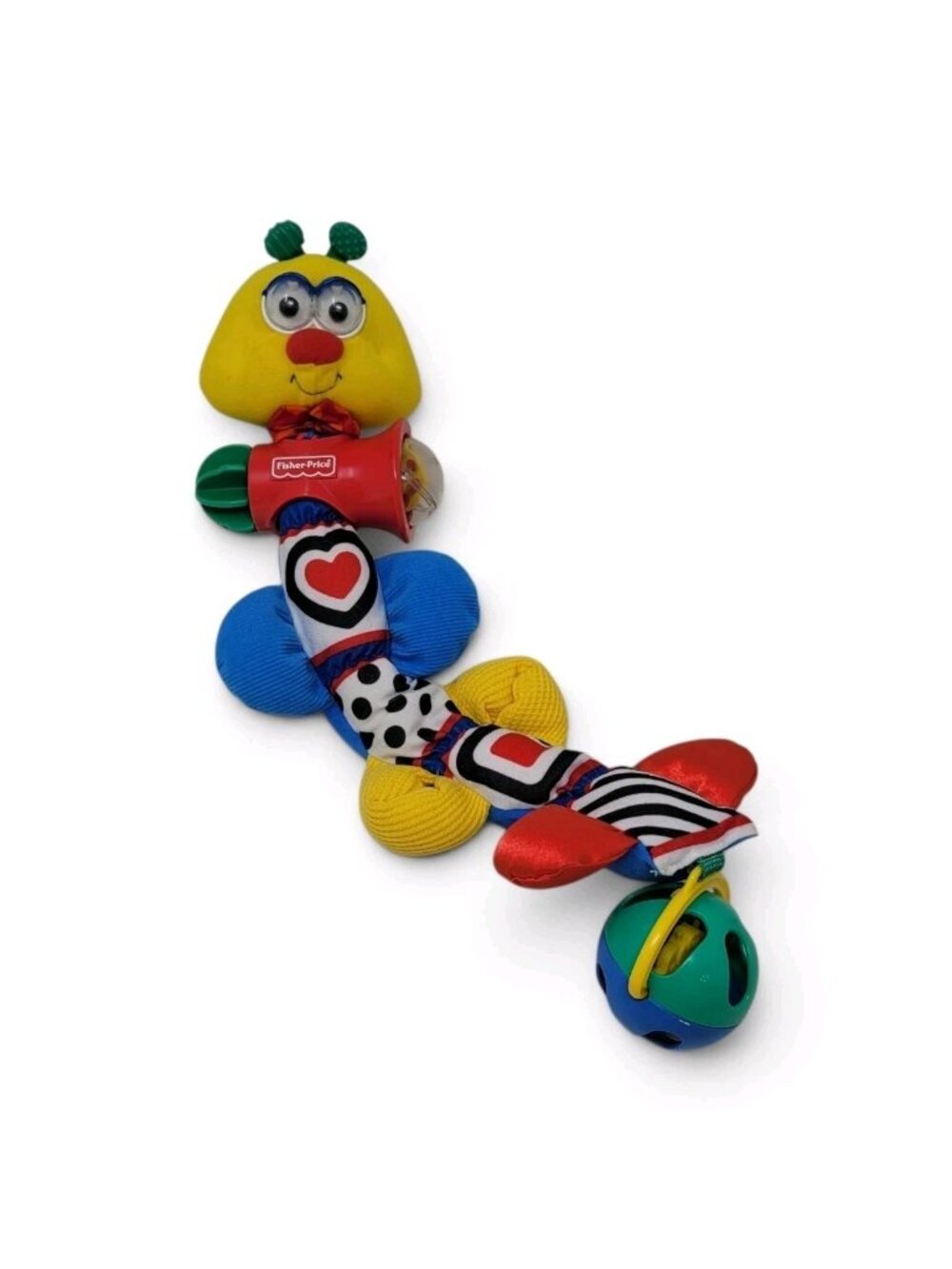 Vintage 1998 Caterpillar Rattle Learning Baby Toy by FISHER PRICE Rare 90s